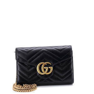 Gucci Gg Marmont Chain Wallet Matelasse #250951G12B